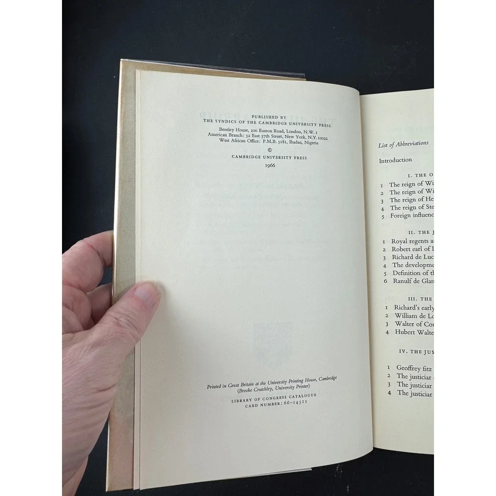 The Justiciarship in England 1066-1232 Francis‎ West Cambridge University Press